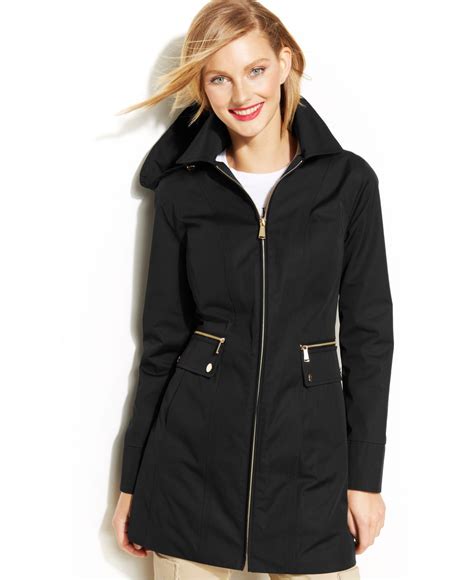 rain jackets michael kors|michael kors raincoat women.